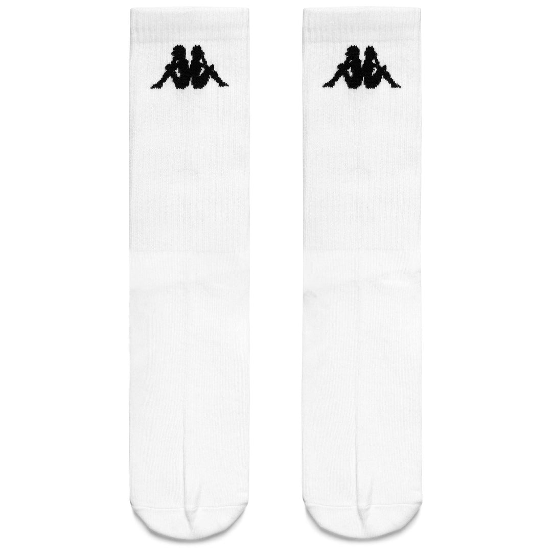 Grey White Unisex Crew Sports Socks with Logo main