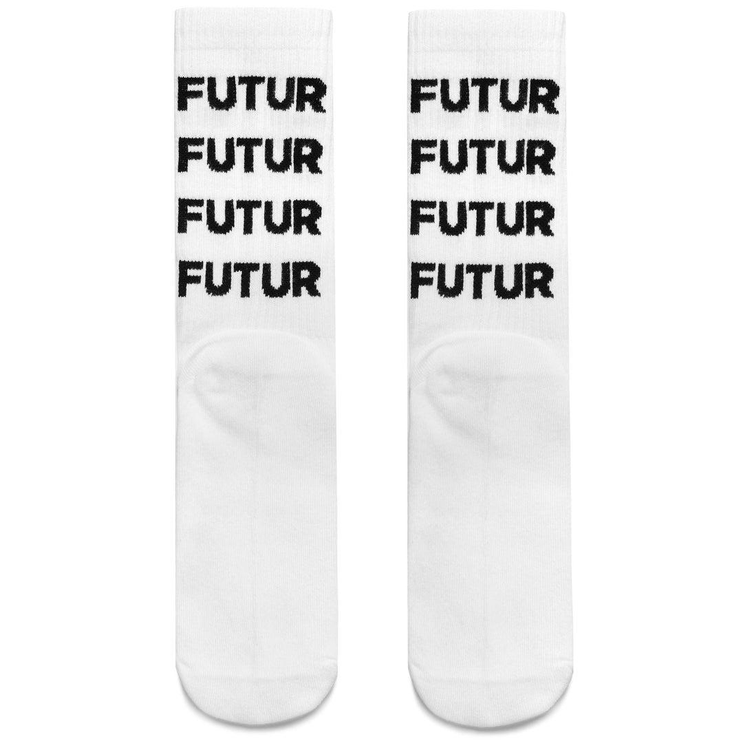 White Unisex Sportswear Crew Socks with Logo main