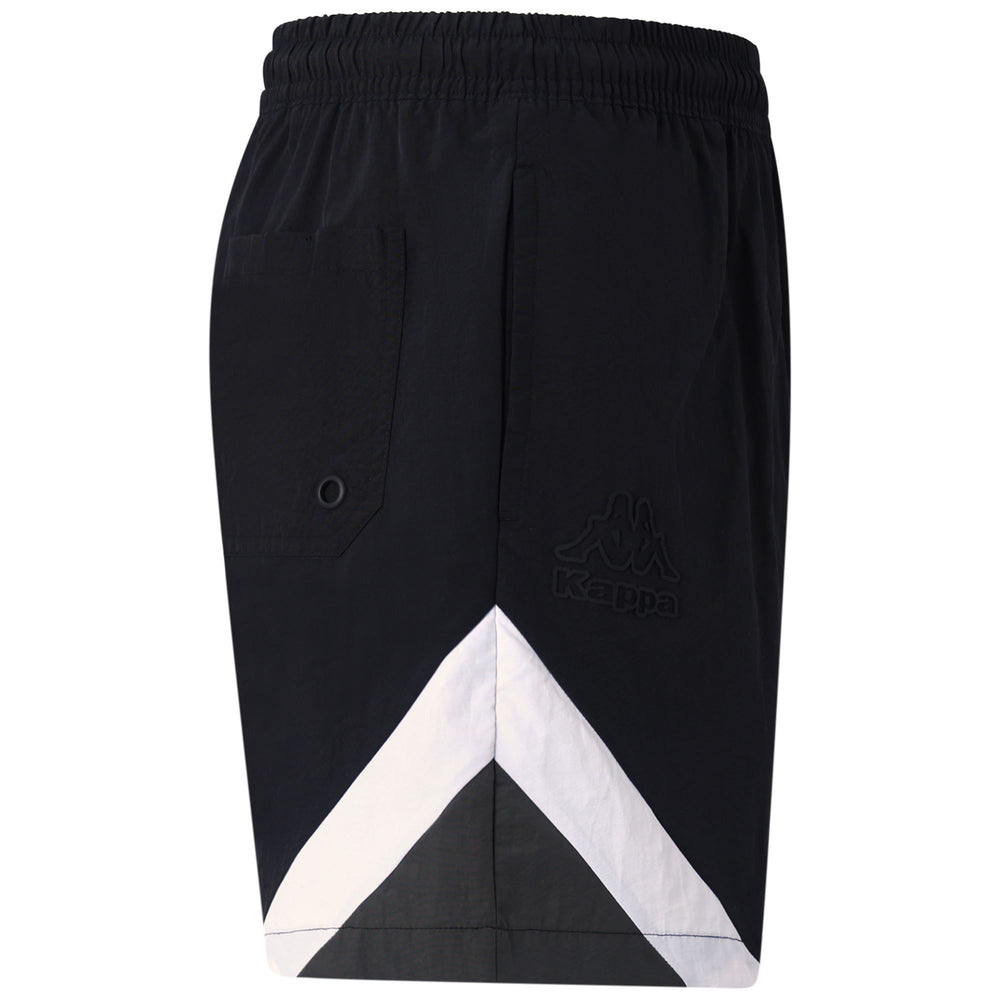 Black Men's Sportstyle Swimming Trunks with Adjustable Drawstring 02