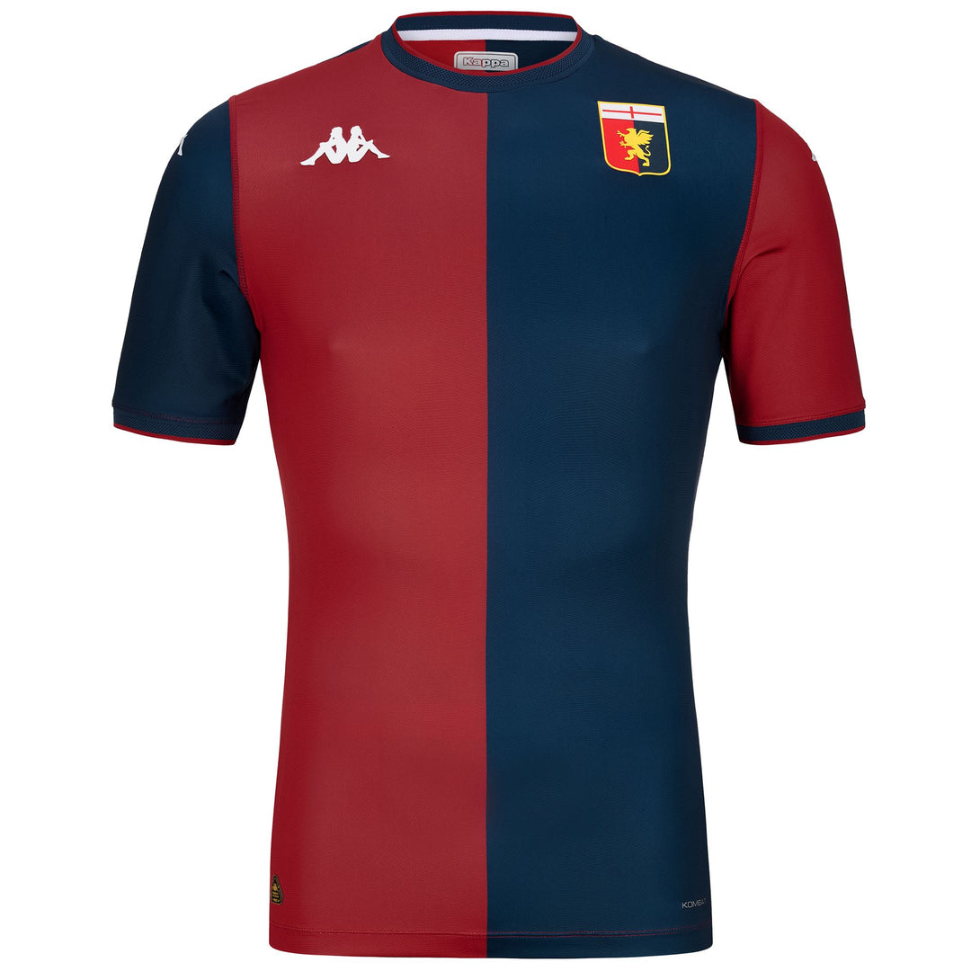 Maillot de football rouge Genoa pour homme, coupe ajustée, en tissu recyclé 01