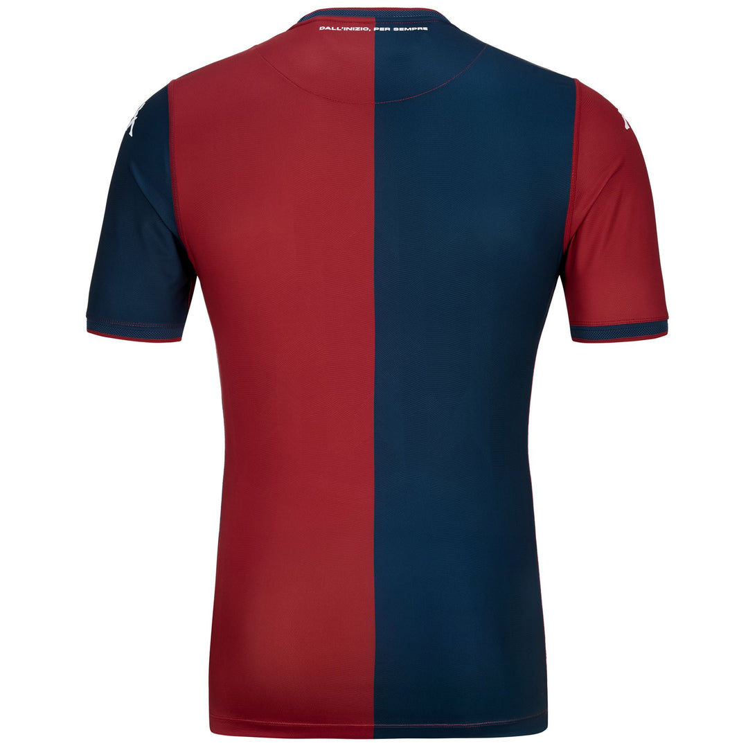 Maillot de football rouge Genoa pour homme, coupe ajustée, en tissu recyclé main