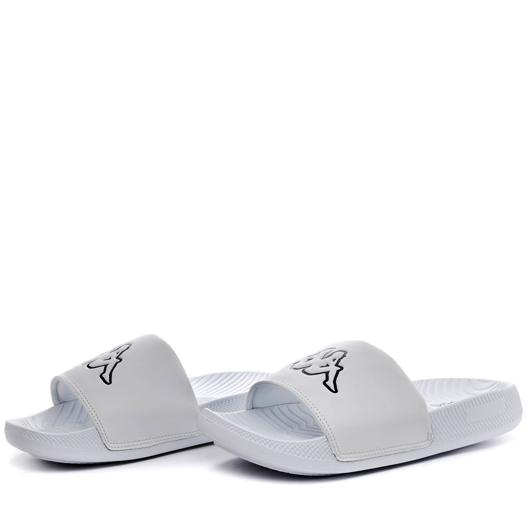 Grey Unisex Stripe Flip-Flops with Massage Outsole 01