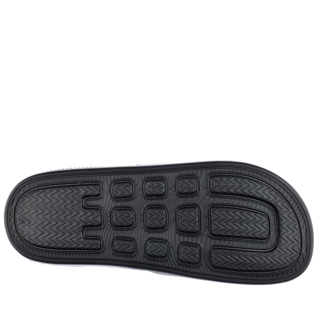 Black and White Unisex Sport Flip-Flops with Massage Outsole main