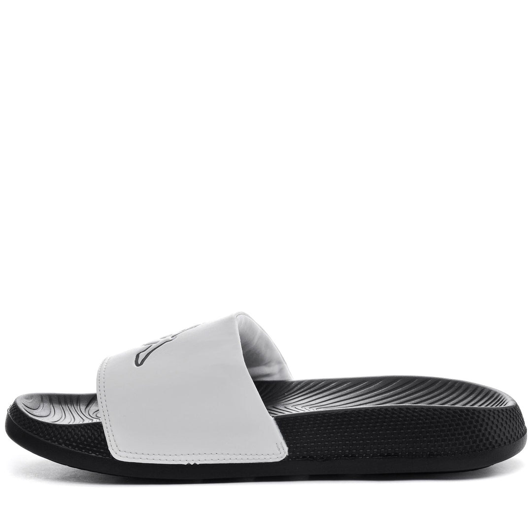 White Unisex Stripe Flip-Flops with Massage Outsole main