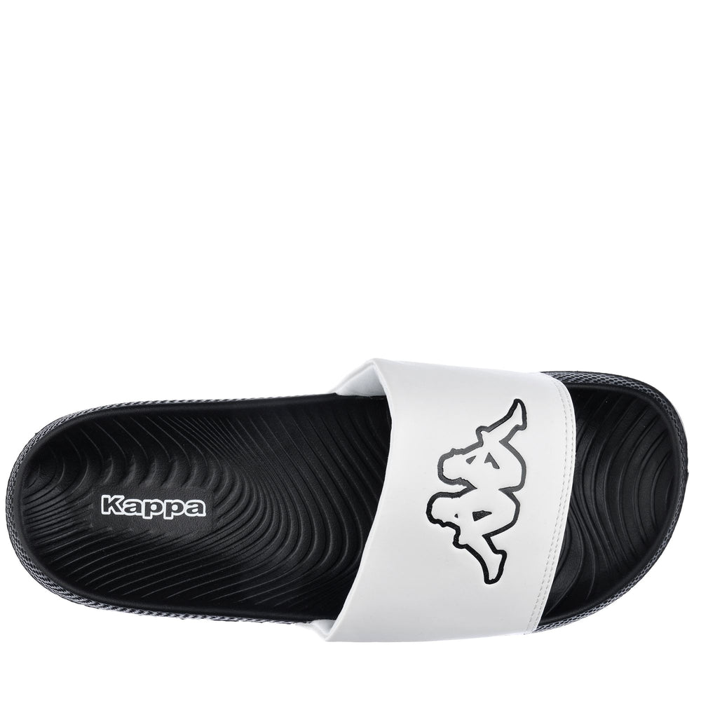 White Unisex Stripe Flip-Flops with Massage Outsole 02