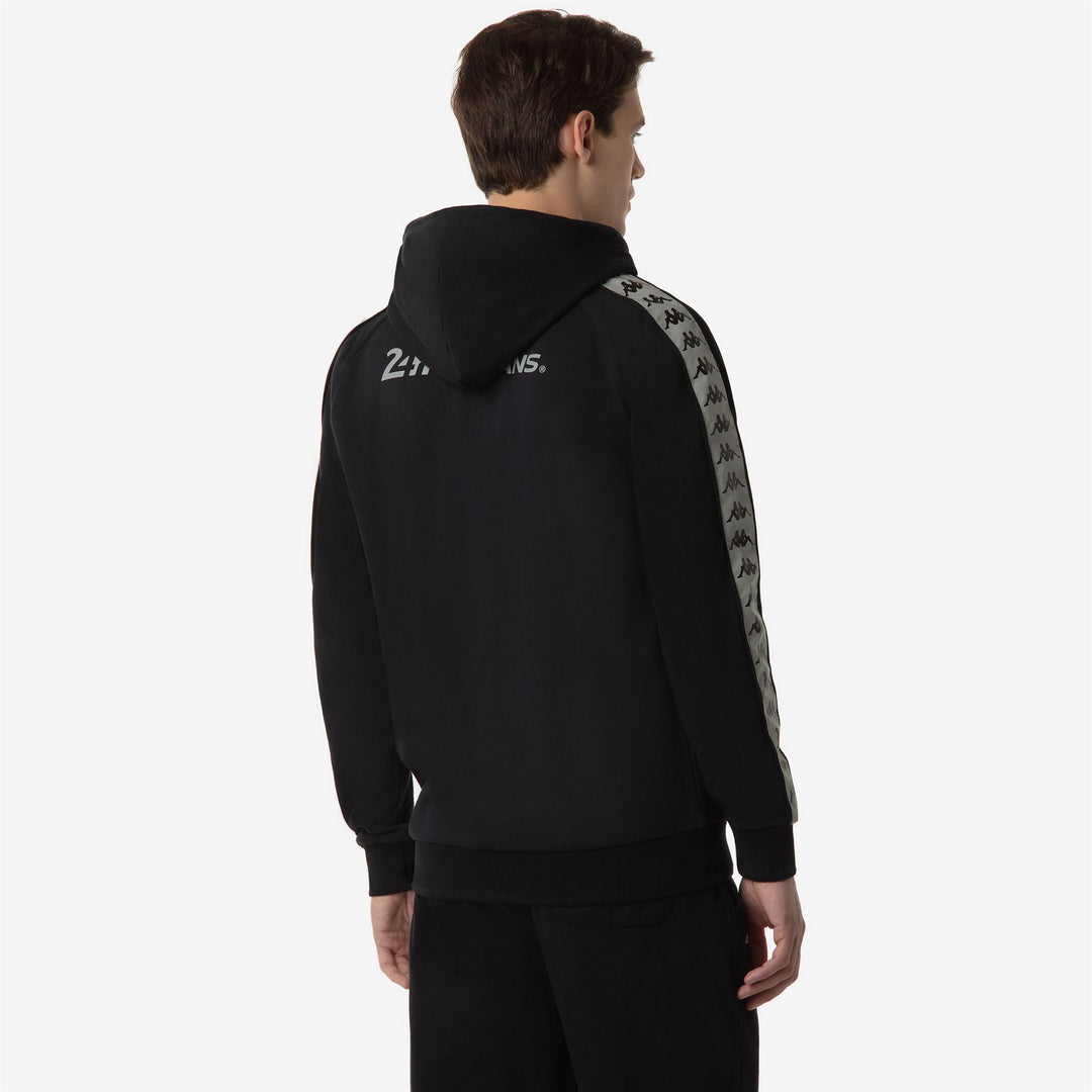 Black Men's Regular Fit Cotton Hoodie for Motor Racing main