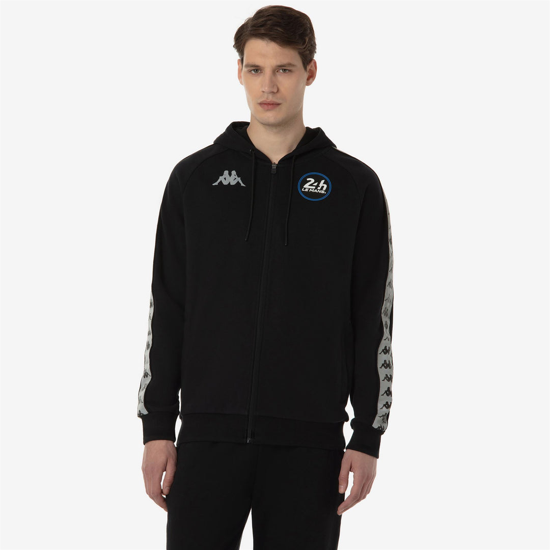 Black Men's Regular Fit Cotton Hoodie for Motor Racing main