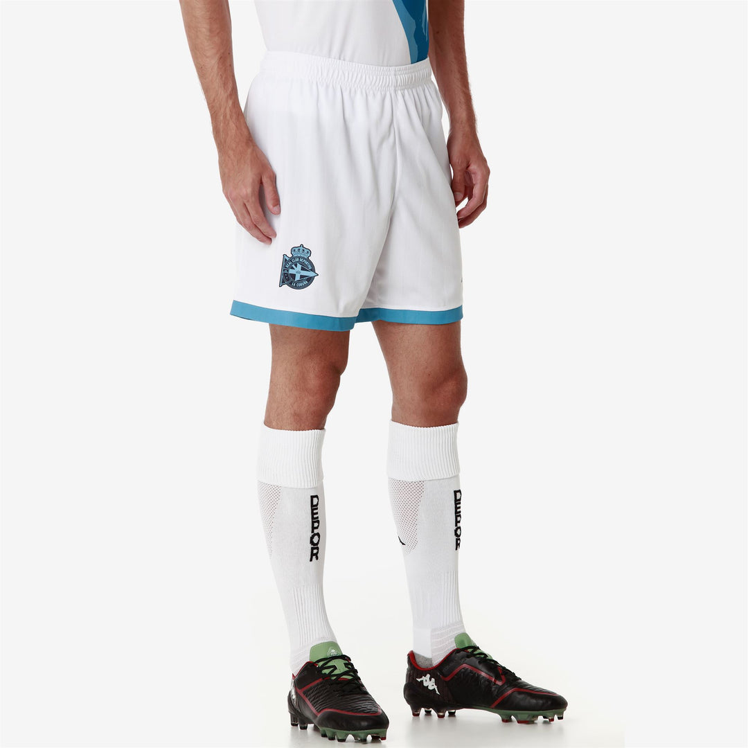 White Men's Regular Fit Deportivo de La Coruña Football Shorts main
