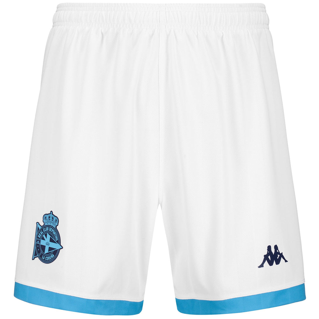 Short de football blanc coupe classique en polyester recyclé pour homme Deportivo de La Coruña 01
