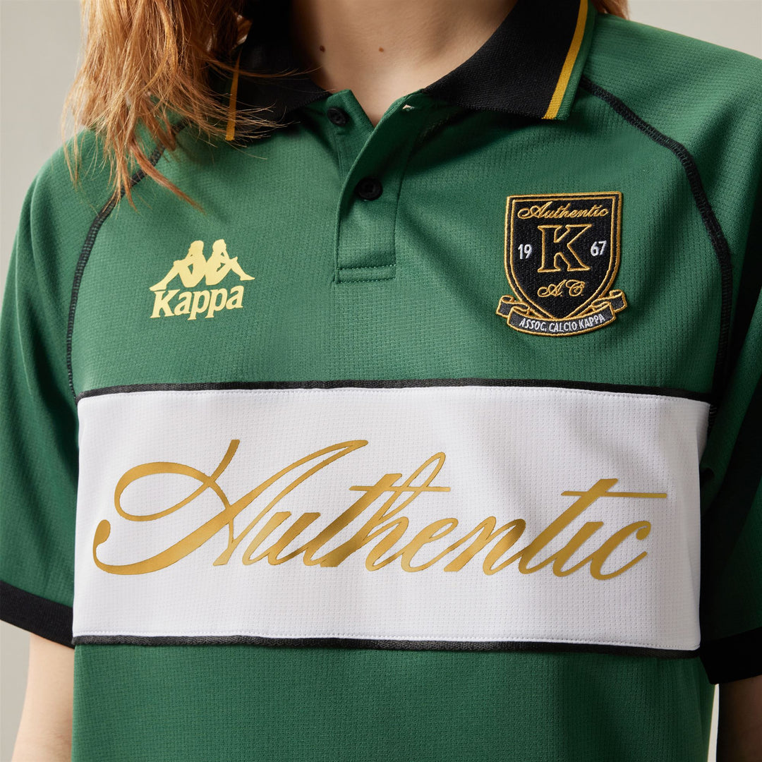 Polo de sport vert pour homme, coupe confortable main