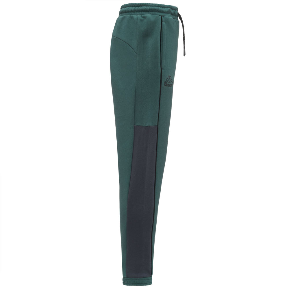 Pantalón deportivo verde para hombre en felpa cepillada con cintura elástica. 02