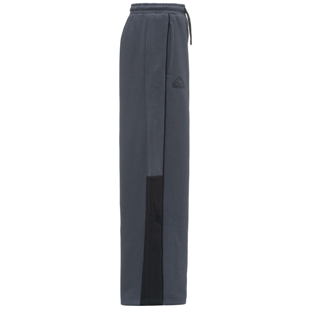 Pantalón deportivo gris de polar cepillado con cintura elástica para mujer 02