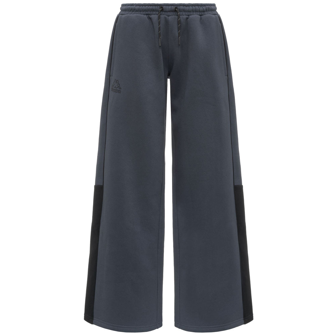 Pantalón deportivo gris de polar cepillado con cintura elástica para mujer 01