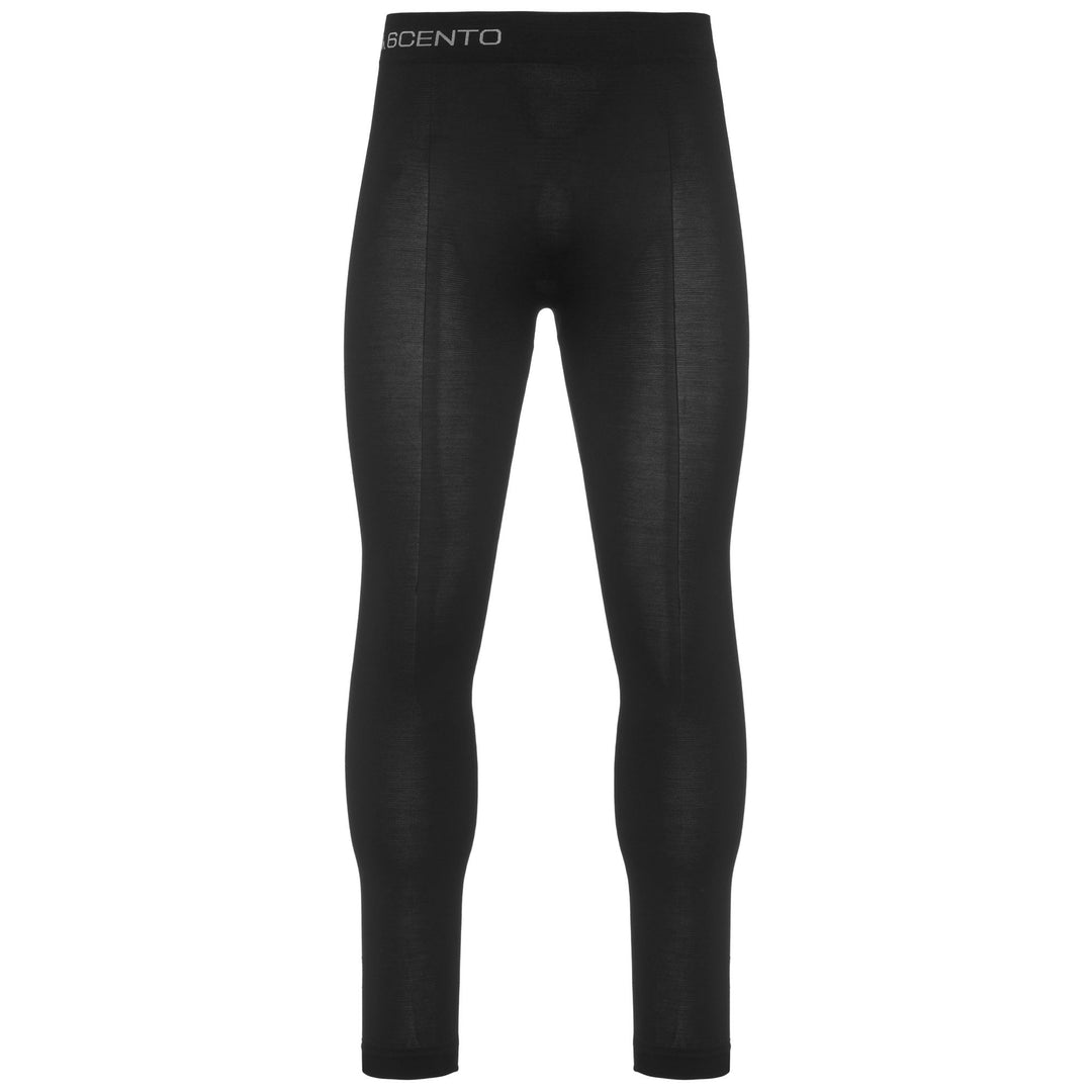 Calzoncillos largos de esquí unisex de lana negros con termorregulación main