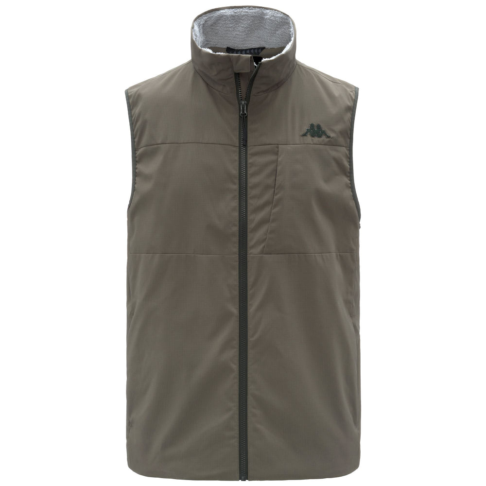 Green Men's Padded Outdoor Vest with Water Protection 02