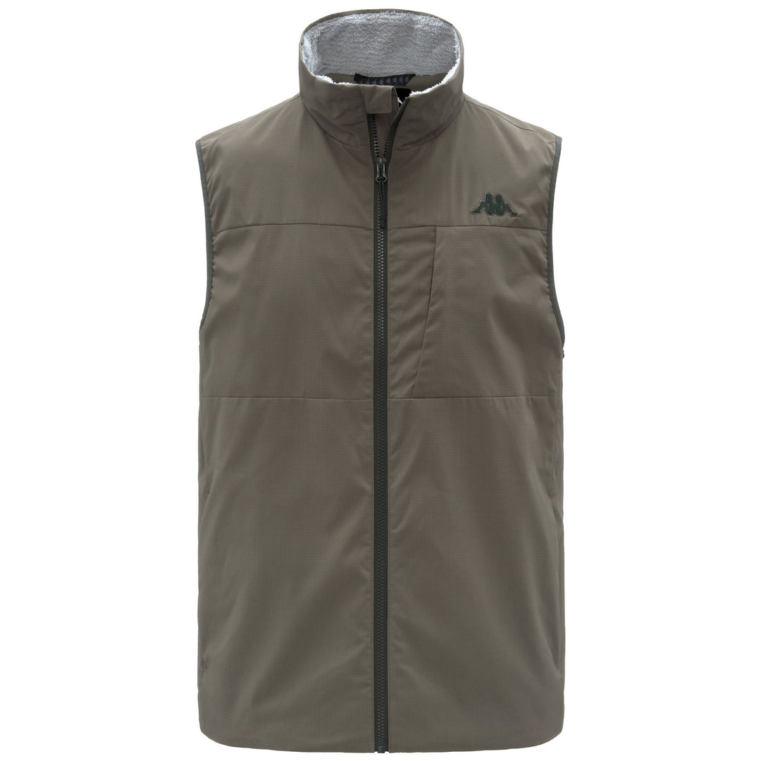 Gilet de ski vert pour homme avec technologies de protection contre l'eau et de respirabilité main