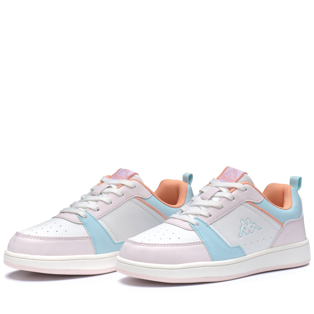 LOGO SHAY KID - Sneakers - Low Cut - Kid unisex - WHITE-PINK CALCITE-AZURE CELESTE 01