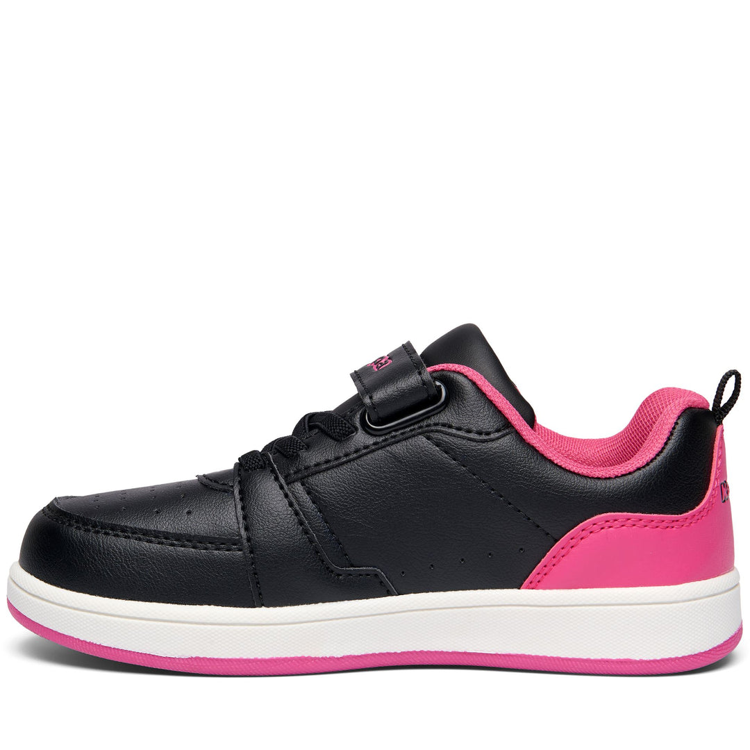 Black Fuchsia Kids' Low Cut Sneakers with Elastic Closure main