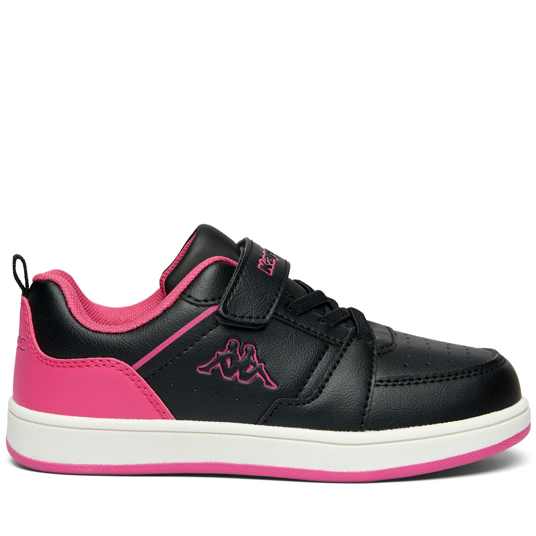 Black Fuchsia Kids' Low Cut Sneakers with Elastic Closure main