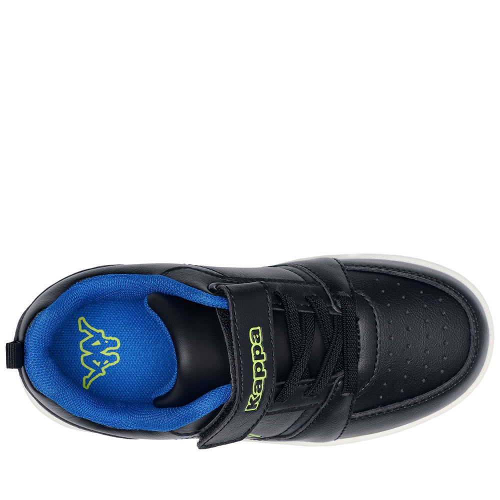 Black and Blue Royal Unisex Kid's Low Cut Sneakers 02