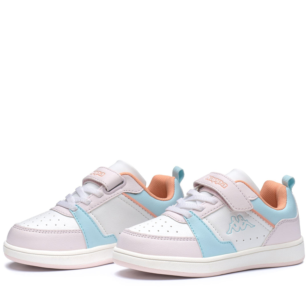 Baskets basses grises et roses pour enfants 01