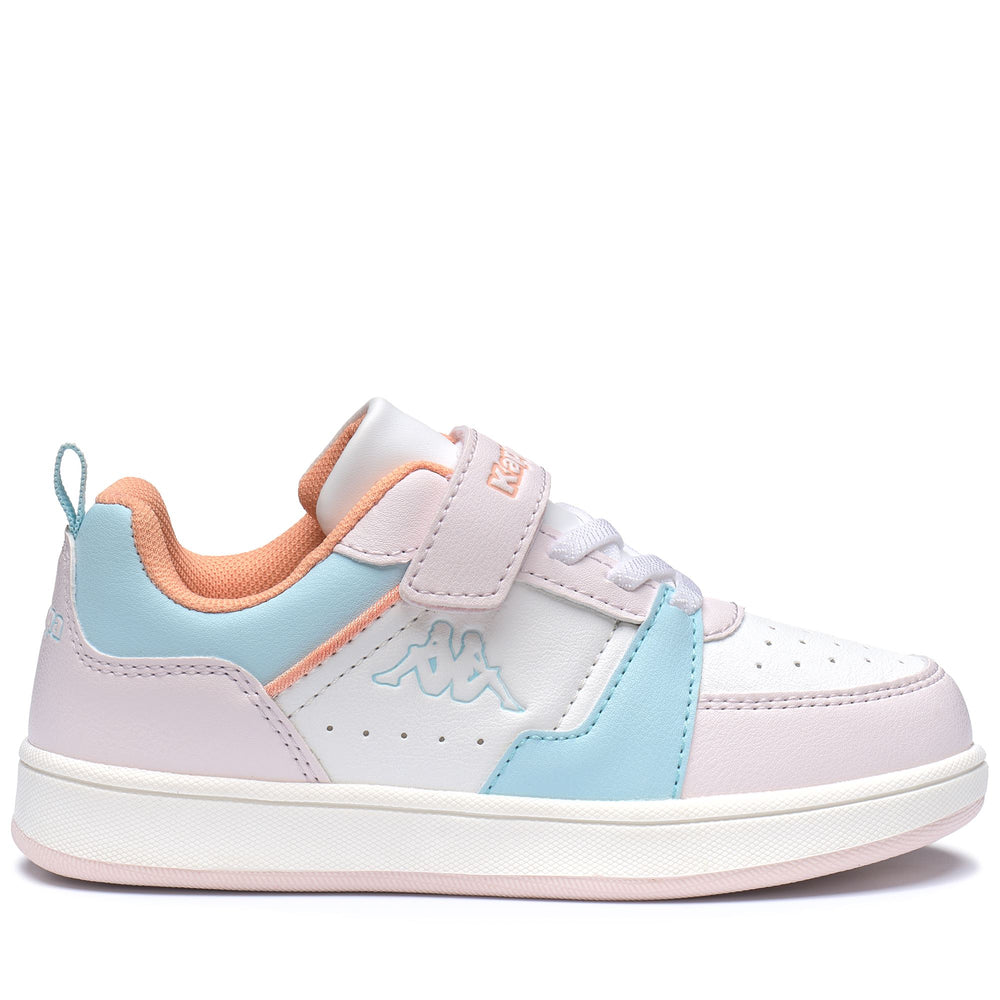 Baskets basses grises et roses pour enfants 02