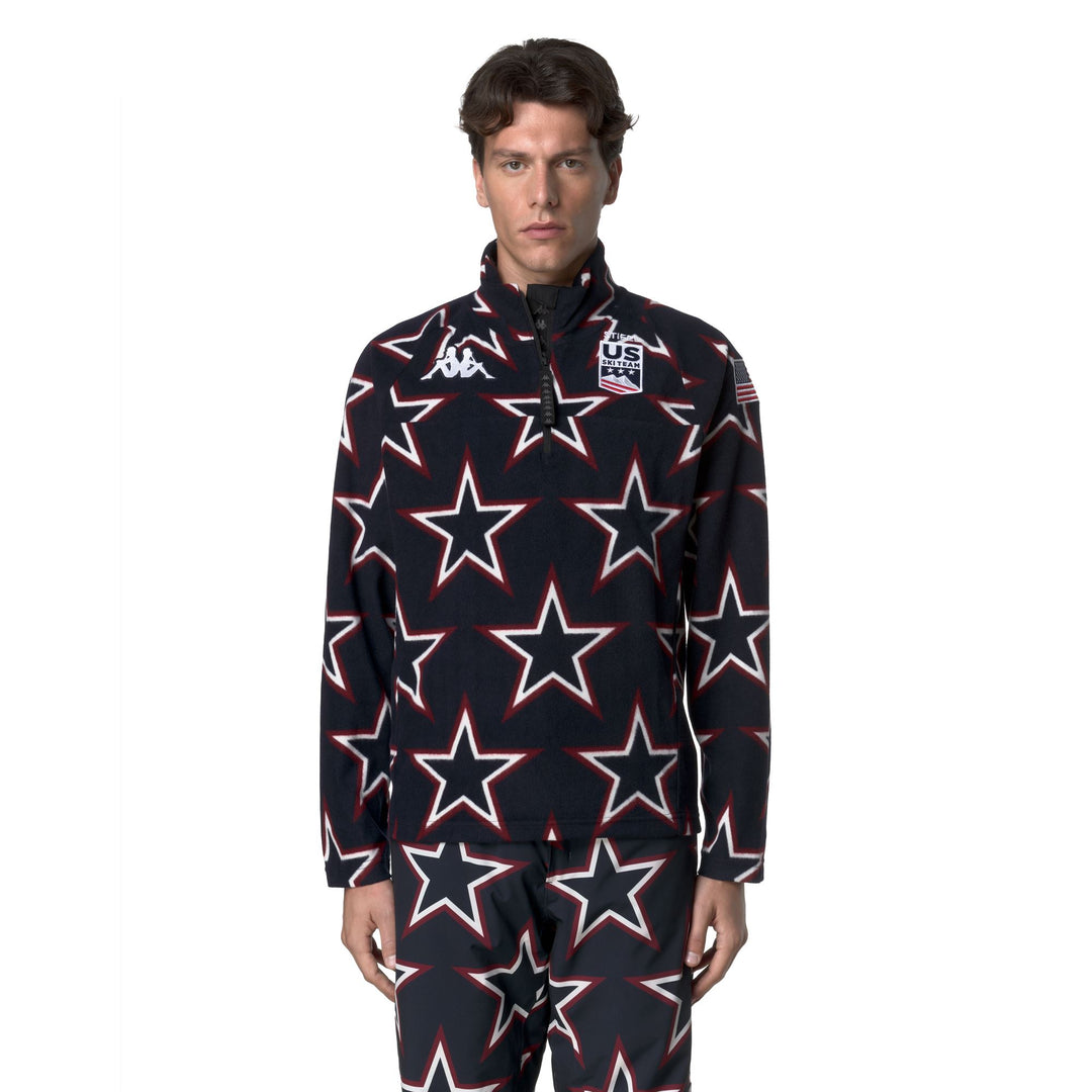Blue Unisex Slim Fit Fleece for Skiing 01