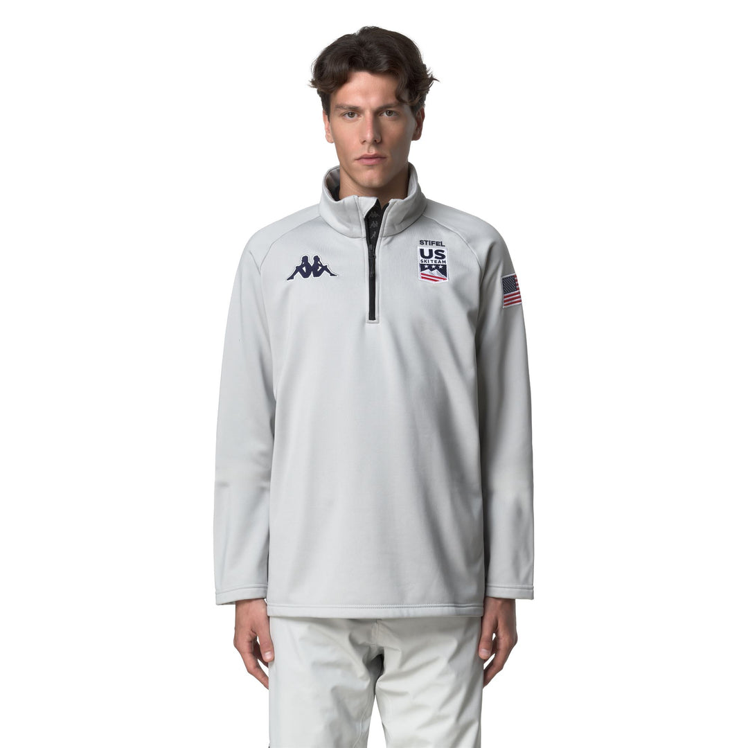 Gilet en polaire microfibre gris unisexe coupe ajustée pour le ski main