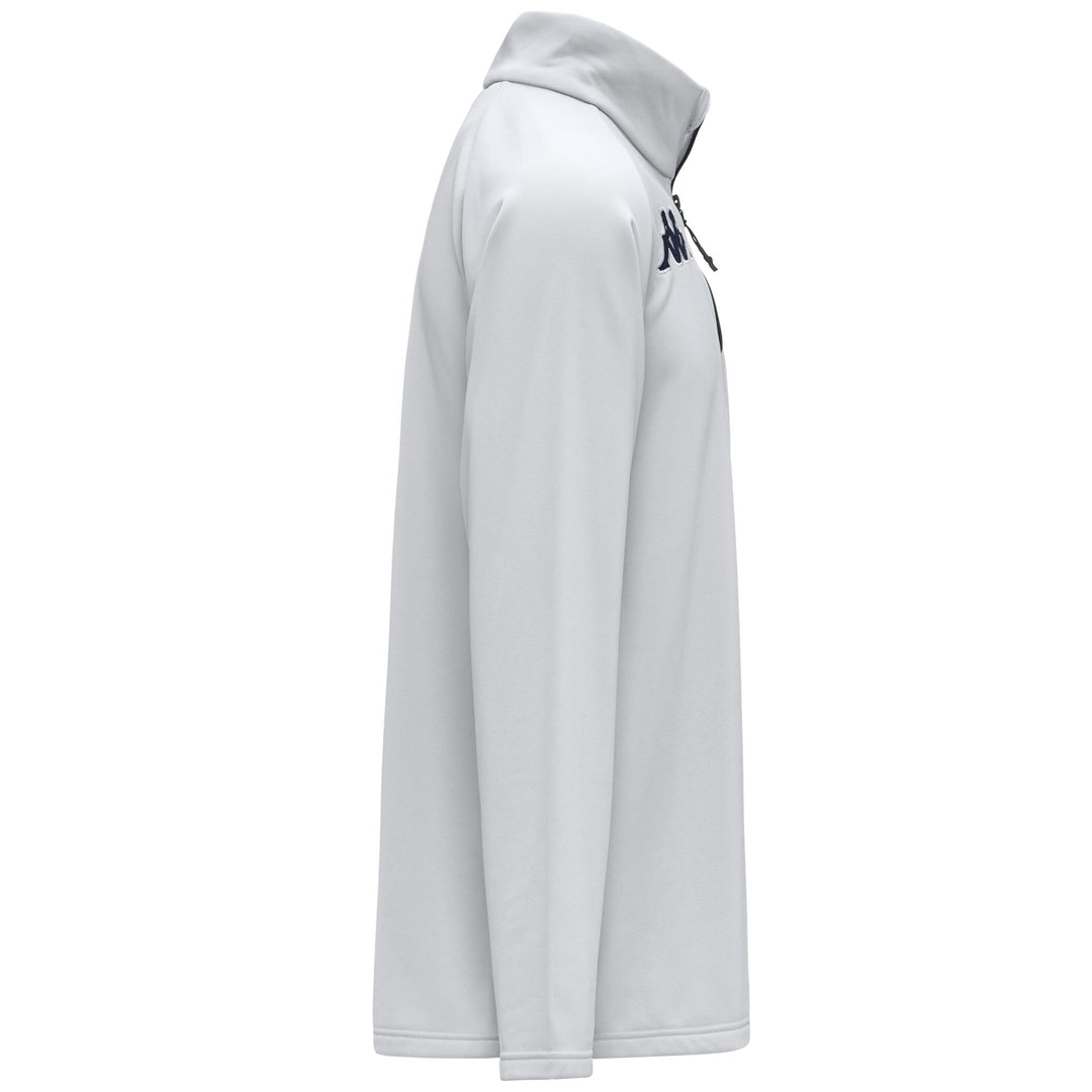 Cárdigan unisex de polar gris claro con media cremallera main