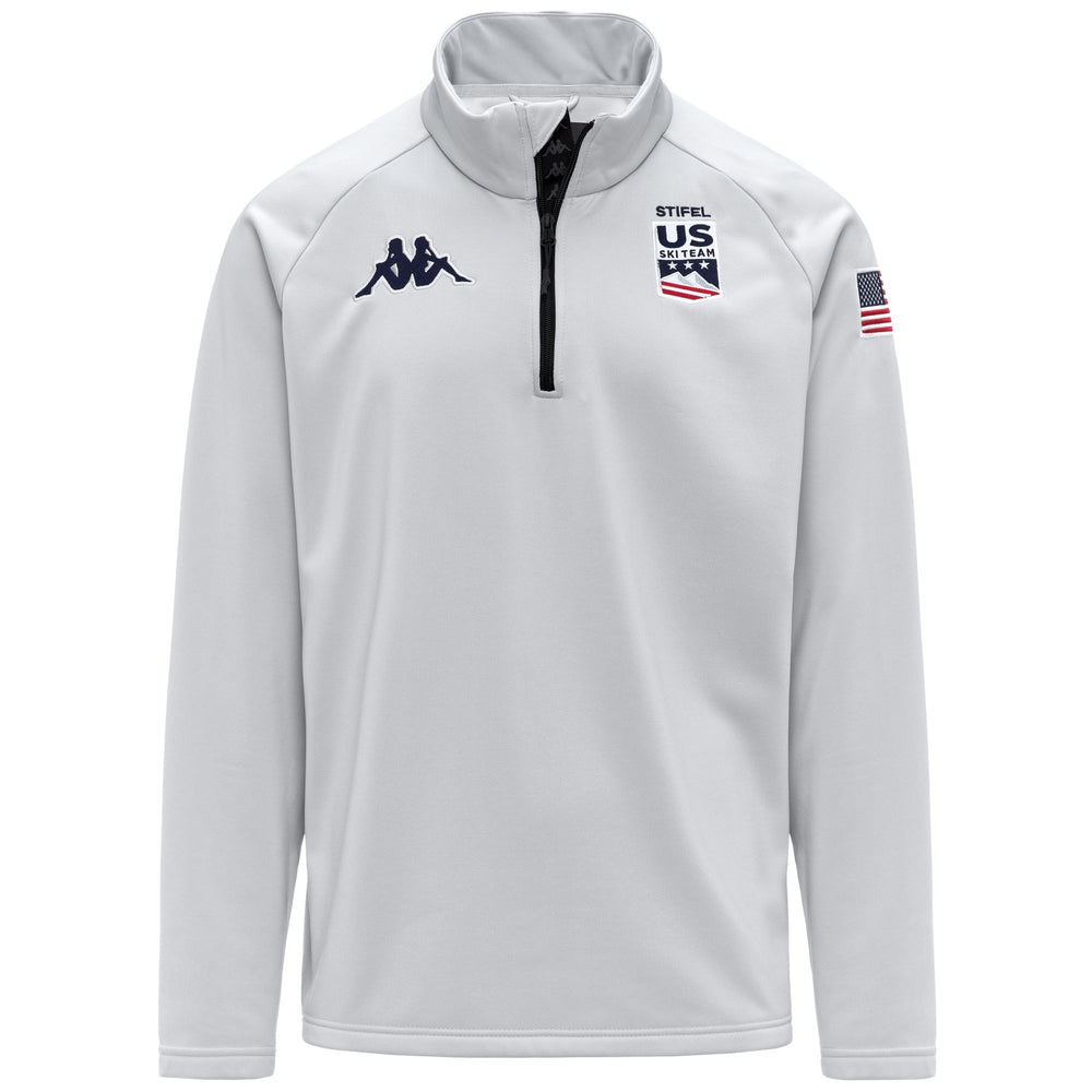 Light grey Unisex Fleece Cardigan with Half Zip 02