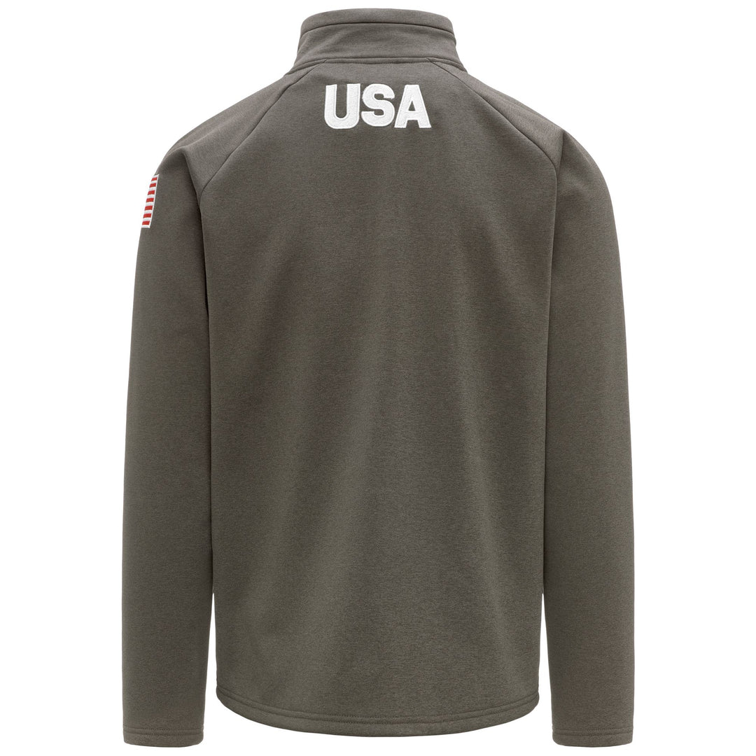 Cárdigan unisex de polar verde con media cremallera y corte entallado main