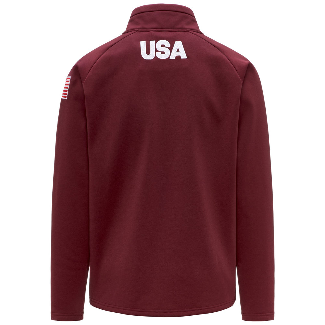 Cárdigan unisex de polar rojo con media cremallera y corte entallado main