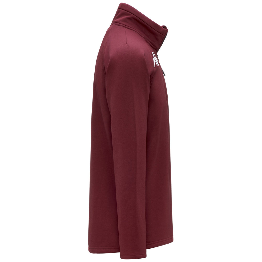 Cárdigan unisex de polar rojo con media cremallera y corte entallado main