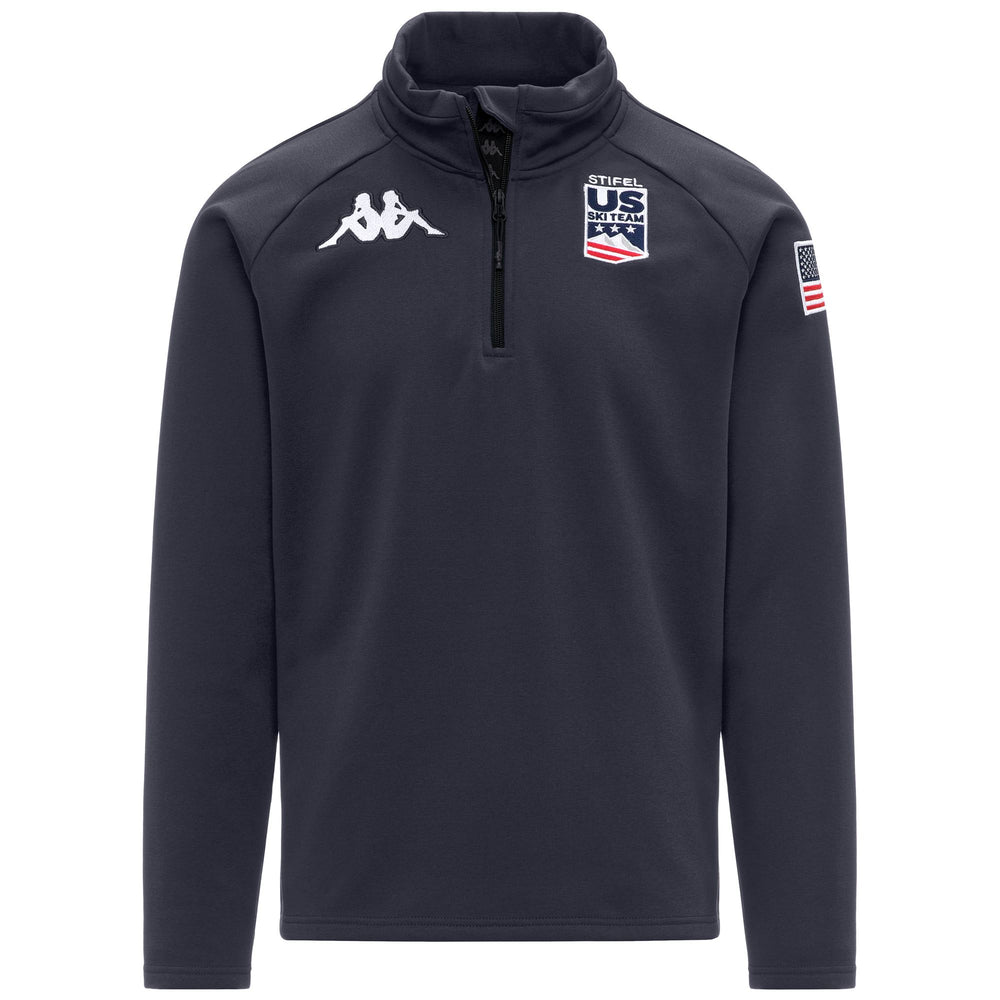 Blue Unisex Slim Fit Fleece Cardigan with Half Zip 02