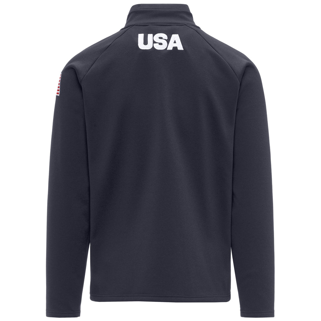 Cárdigan unisex de polar azul de corte entallado con media cremallera main