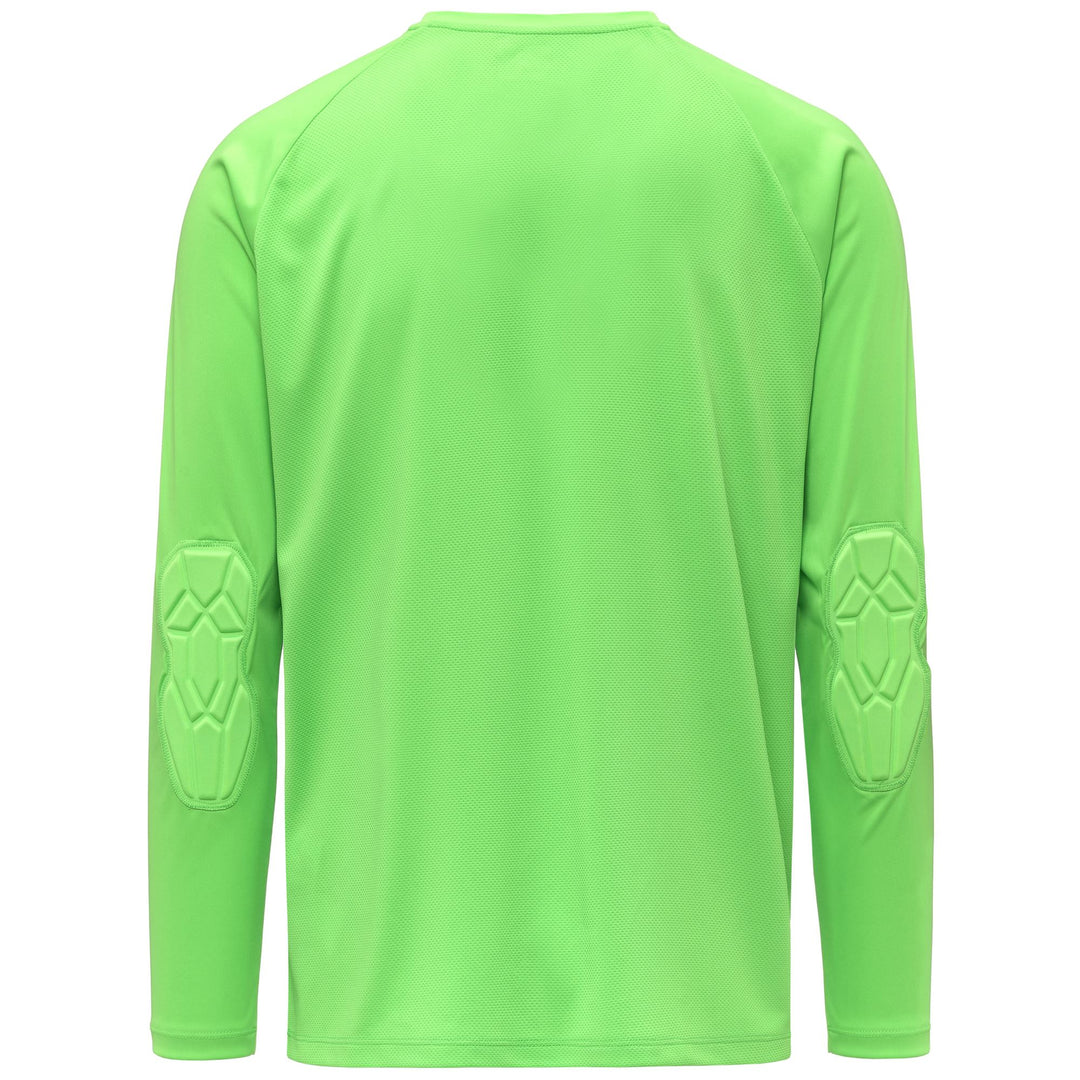 Camiseta de portero de manga larga para hombre verde neón con acolchado main