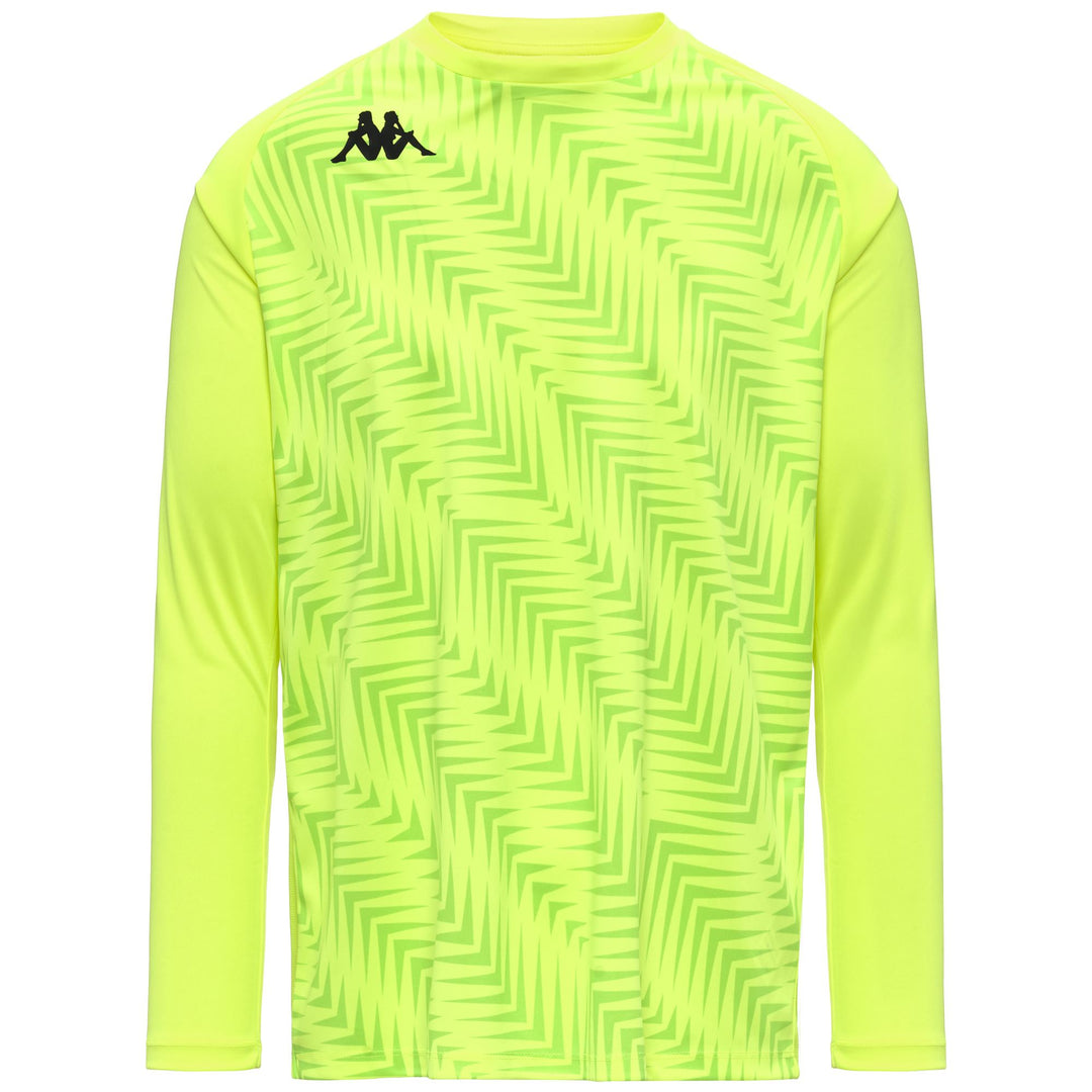 Camiseta de portero para hombre en amarillo neón con coderas 01