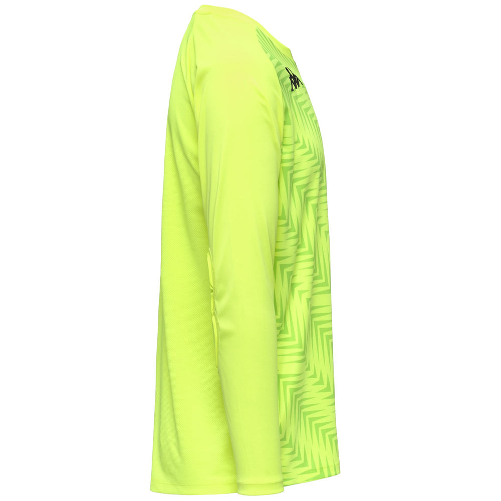 Camiseta de portero para hombre en amarillo neón con coderas 02