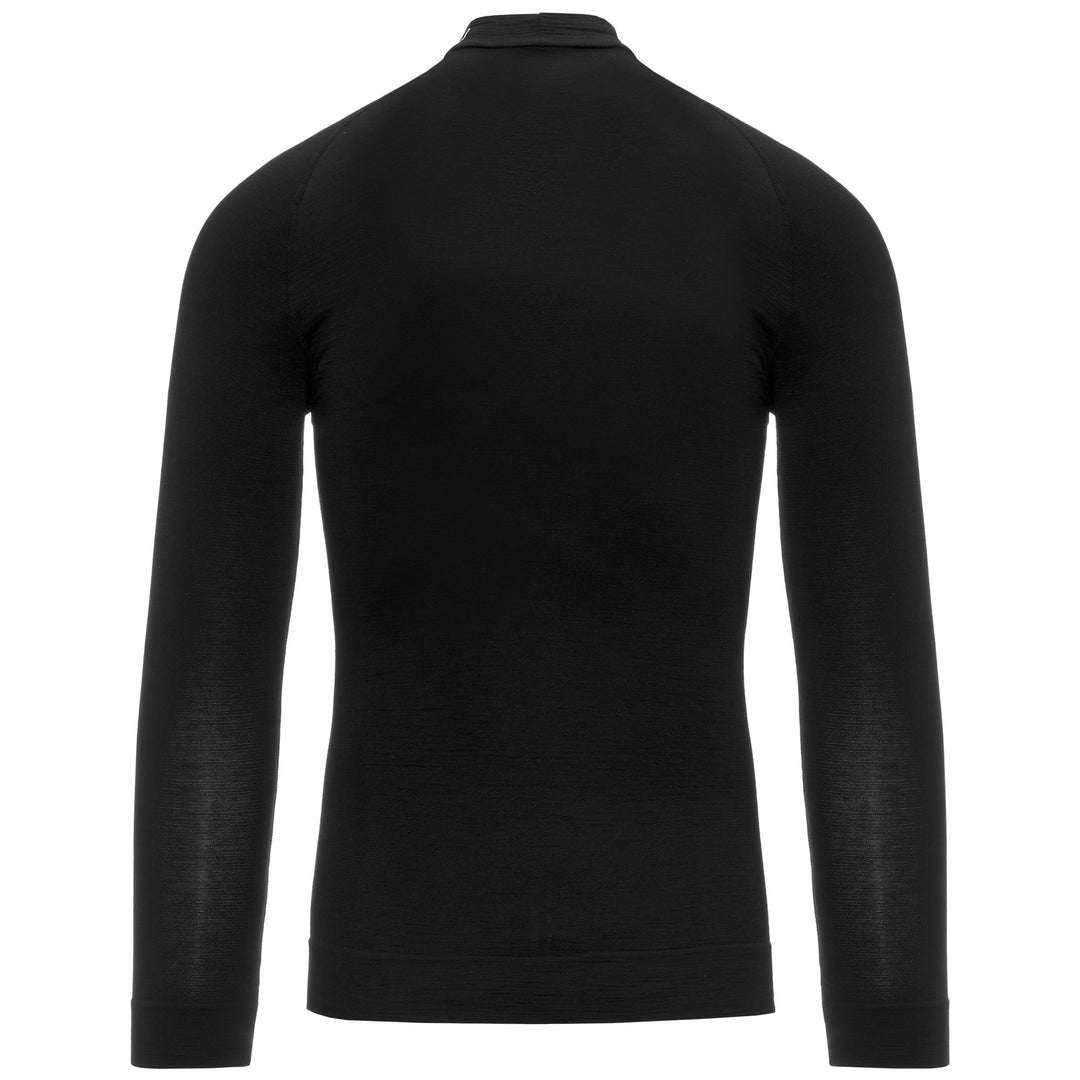 Black Unisex Thermal Wool Ski Base Layer Top main