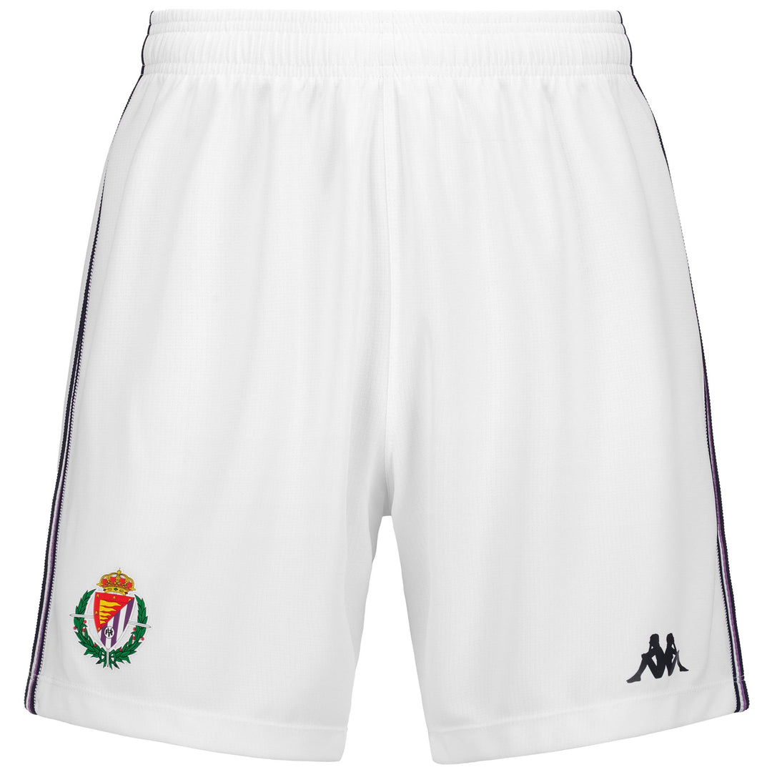 Short de football blanc pour homme du Real Valladolid, en tissu interlock recyclé 01