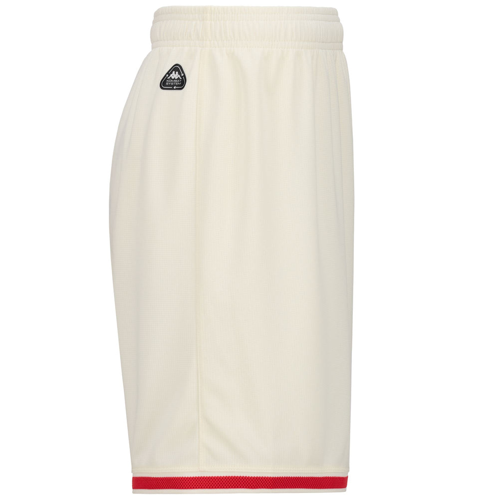 Pantalones cortos deportivos blancos para hombre, confeccionados en tejido reciclado con protección Hydro-Way. 02