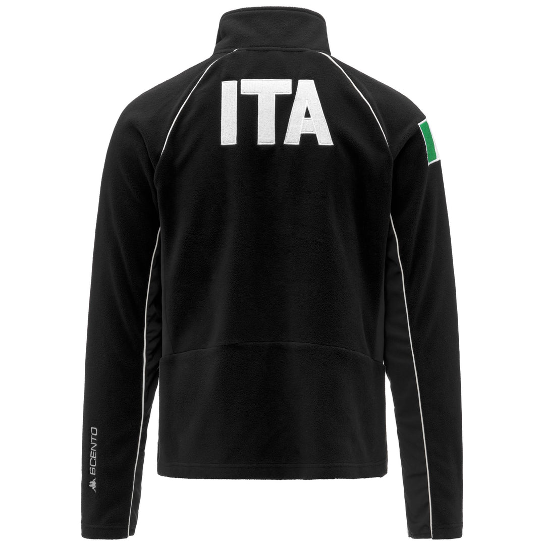 Black Men's Slim Fit Fleece Jacket with Zip Pockets main