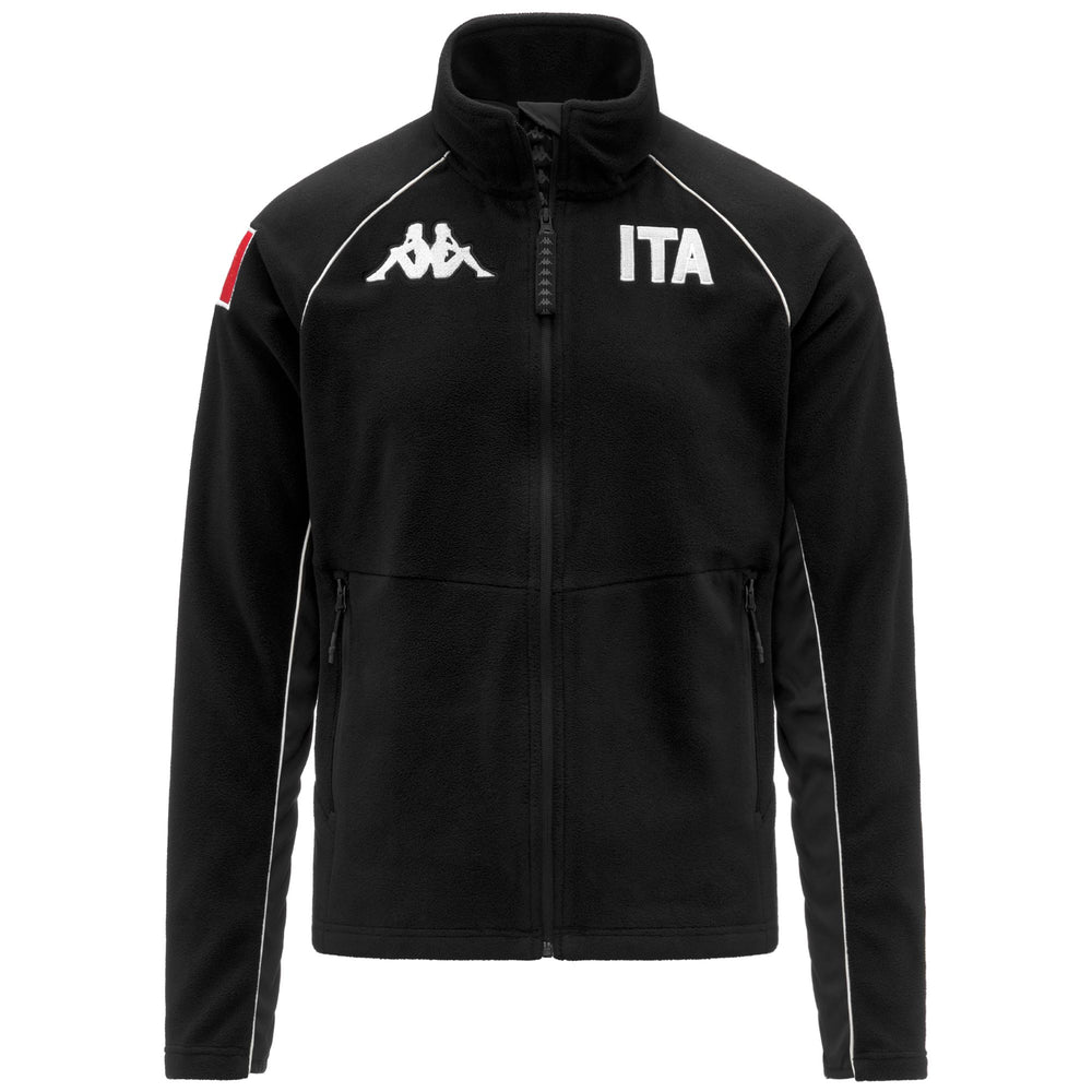 Black Men's Slim Fit Fleece Jacket with Zip Pockets 02