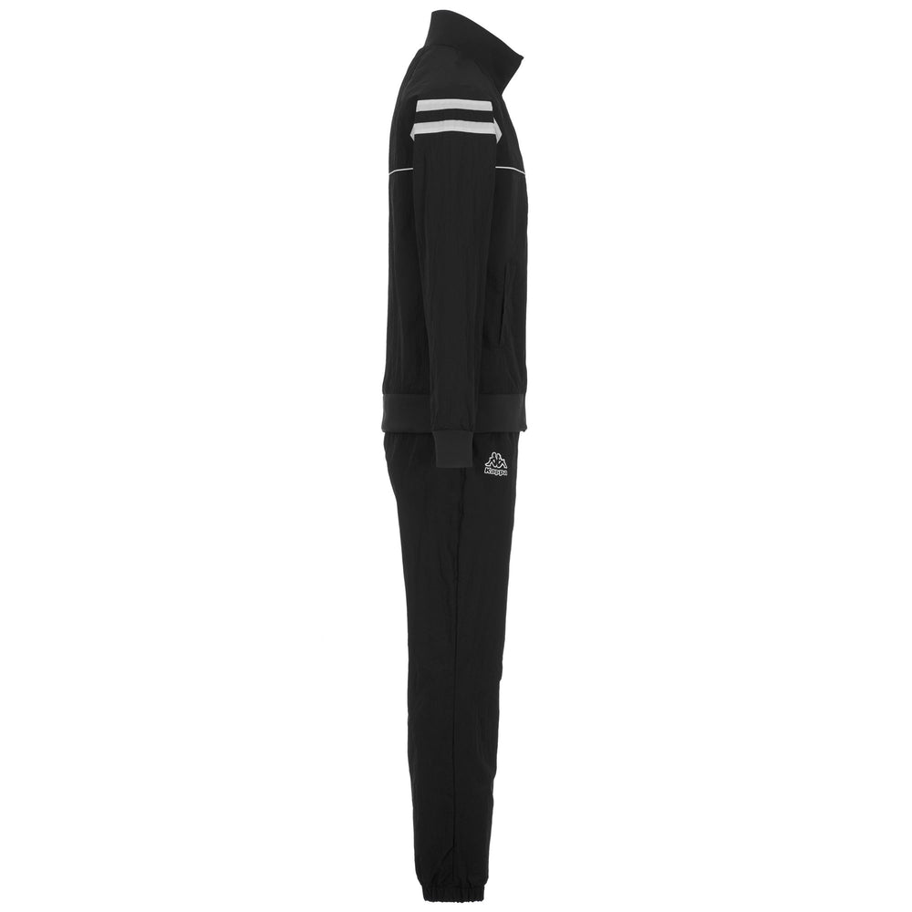 Survêtement de sport noir pour homme, coupe classique, en tissu froissé 02
