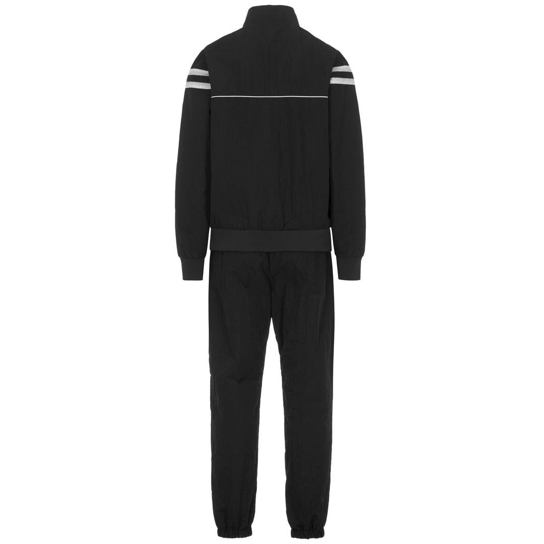 Black Men's Regular Fit Sportswear Tracksuit in Crinkle Woven main