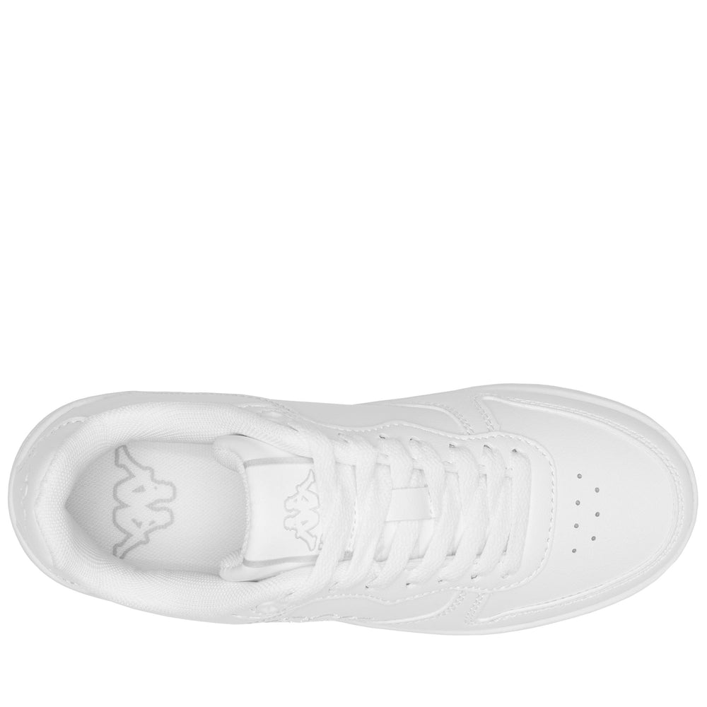 White Unisex Low Cut Sneakers with Logo 02
