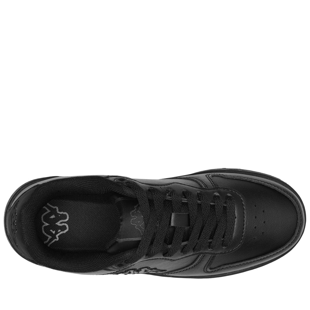Black Unisex Low Cut Sneakers with Synthetic Material 02