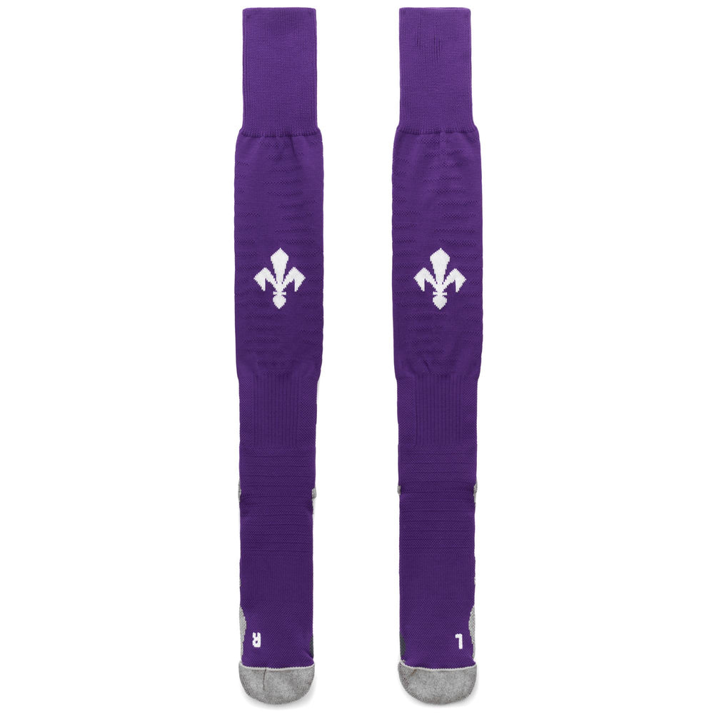 Calzini sportivi alti fino al ginocchio da uomo viola con imbottitura 02