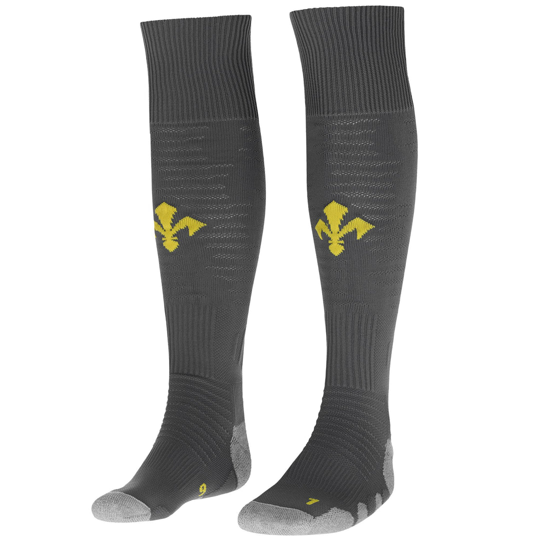 Grey Men's ACF Fiorentina Football Knee High Socks with Anatomical Cushioning 01