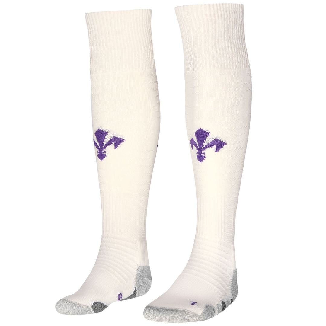 Calcetines blancos de fútbol ACF Fiorentina para hombre con máxima amortiguación 01